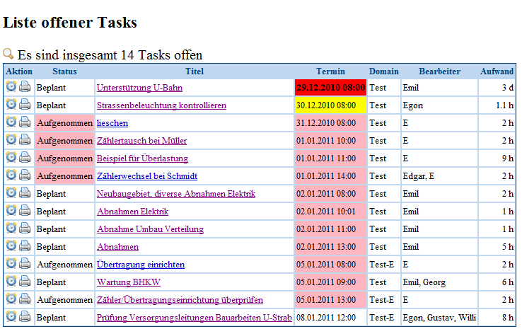 Task Liste